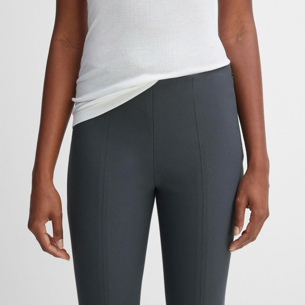 NWOT Vince Bobbi High-Rise Stitch-Seam Ponte Dark Grey Legging Pants, Size XS - Picture 2 of 16
